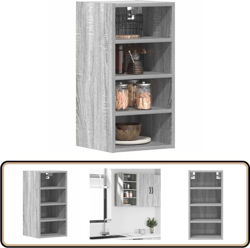 Hängeschrank Grau Sonoma 30x29,5x60 cm Holzwerkstoff - Vidaxl