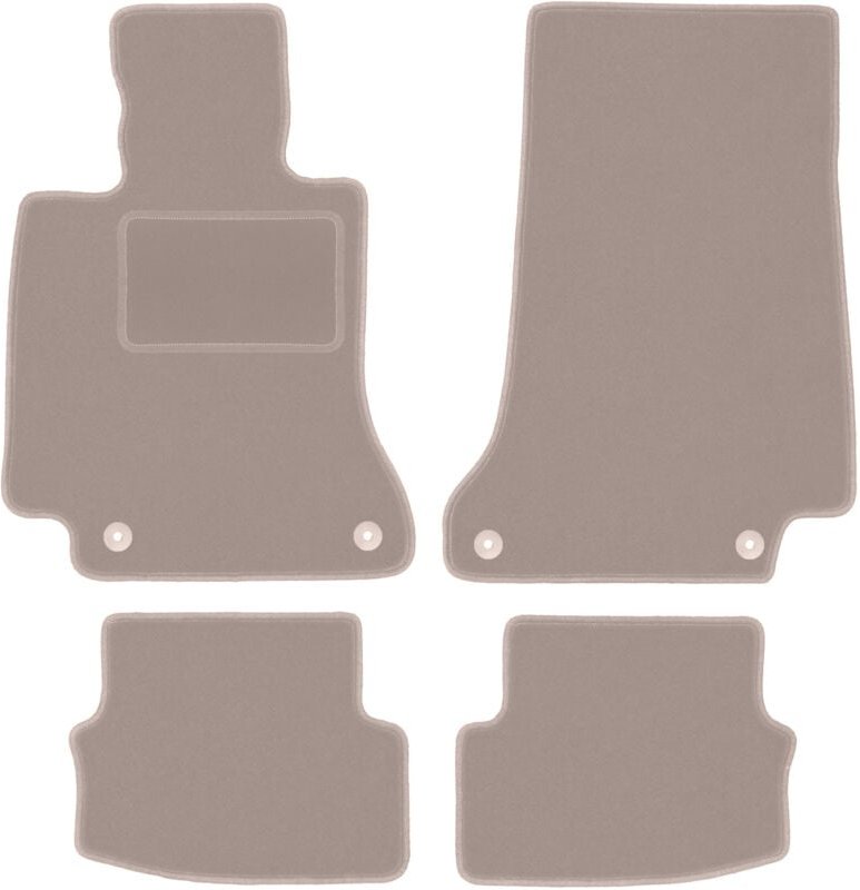 Beige Veloursmatten für: Mercedes C W205 Cabrio, Coupé (2015-)