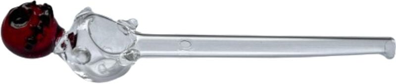 Glaspfeife mit Red Zombie Motiv, 15 cm