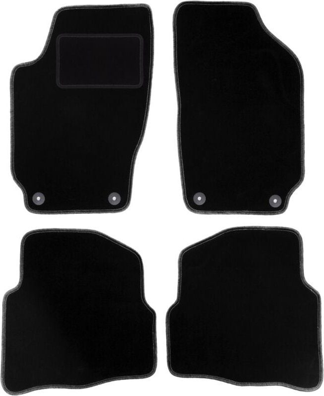 Schwarze Veloursmatten für: Skoda Fabia I Fließheck, Limousine, Kombi (1999-2007)