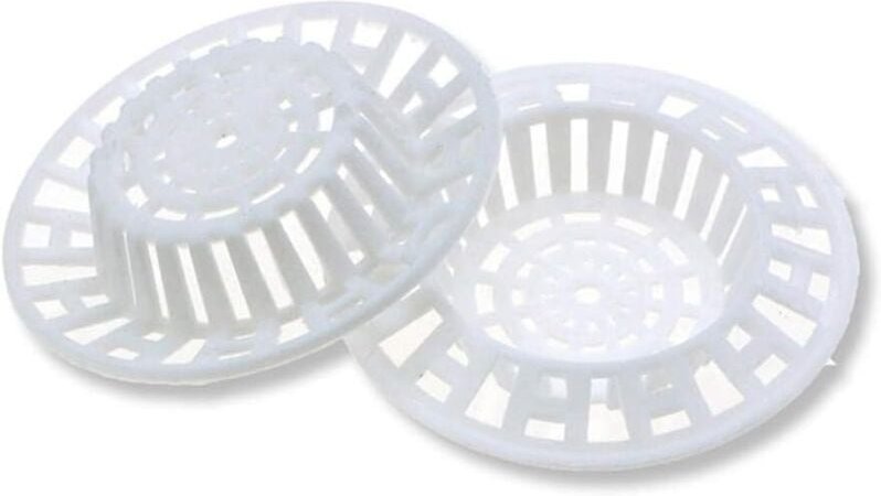 Thumbnail - Abflusssieb für die Küchenspüle, 2er-Pack Kunststoff-Abflusssieb für Badezimmer, 7 cm, weiß, wirtschaftlich und langlebi...