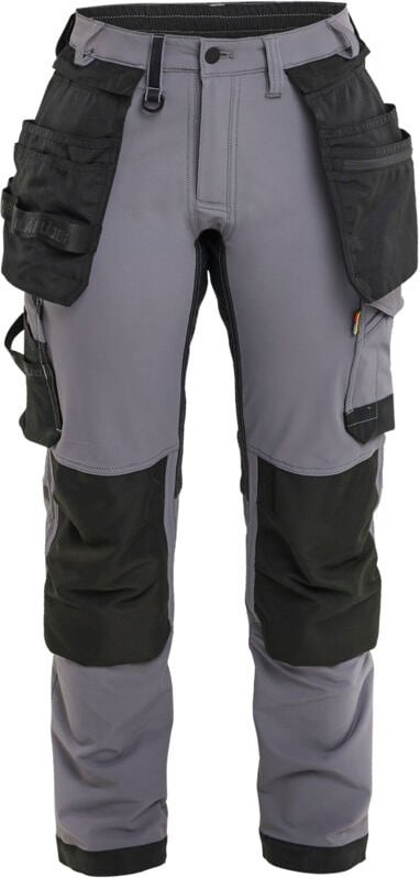 Arbeits-Hose Stretch 4D Damen 7121 – Mittelgrau/Schwarz XL – FR(48) – SE(C46) – Kurz