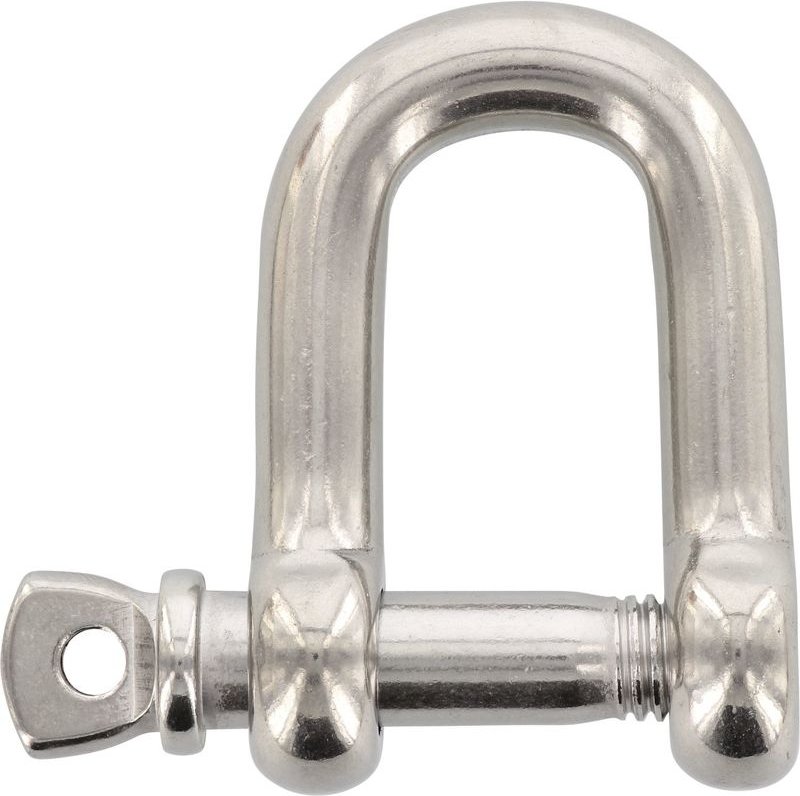 Neutrale Produktlinie - Schäkel (Normschäkel) Verbinder gerade kurz mit Schraubbolzen ø 8mm Lichte=16mm