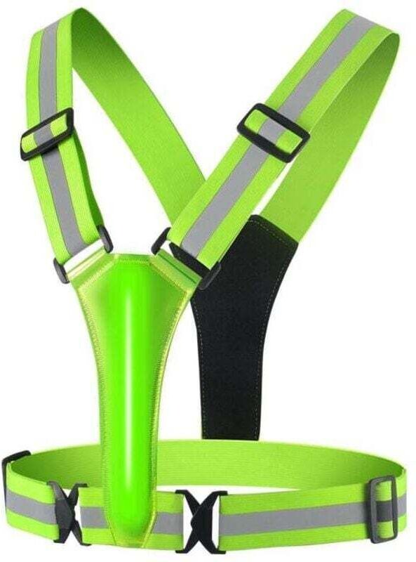 Per USB wiederaufladbare LED-Sicherheitsweste – reflektierend – mit LED-Licht und 2 Reflektorstreifen zum Joggen, Wander...