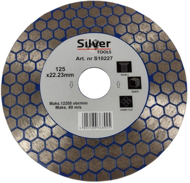 Silver - Diamant-Trenn- und Schruppscheibe de, Silber, 125 x 1,6 mm, multifunktional trocken, professioneller Einsatz au...