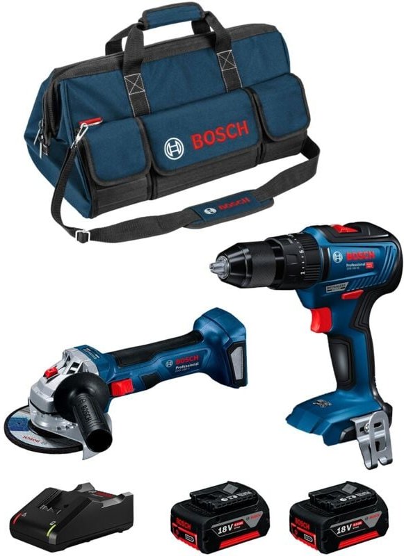 Bosch - kit 2 GSR/GWS/GKS/GSA/GST-Werkzeuge + 2 x 18 v 4,0 Ah Li-Ion-Akku – 0615990M4A