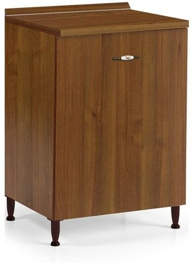 Argonauta - Antiker Küchensockel aus Nussbaum 1 Tür Cm 60x50xH 85