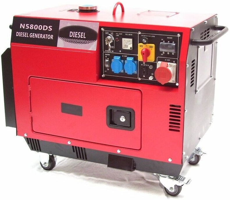 Diesel Stromerzeuger 5800 Generator 06263 schallisoliert 400V leise schallgedämm