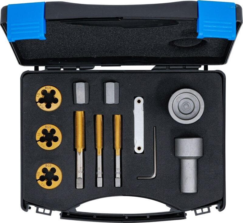 Bgs Technic - Gewindebohrer-/Schneideisen-Satz für Radmuttern und Bolzen 12-tlg.