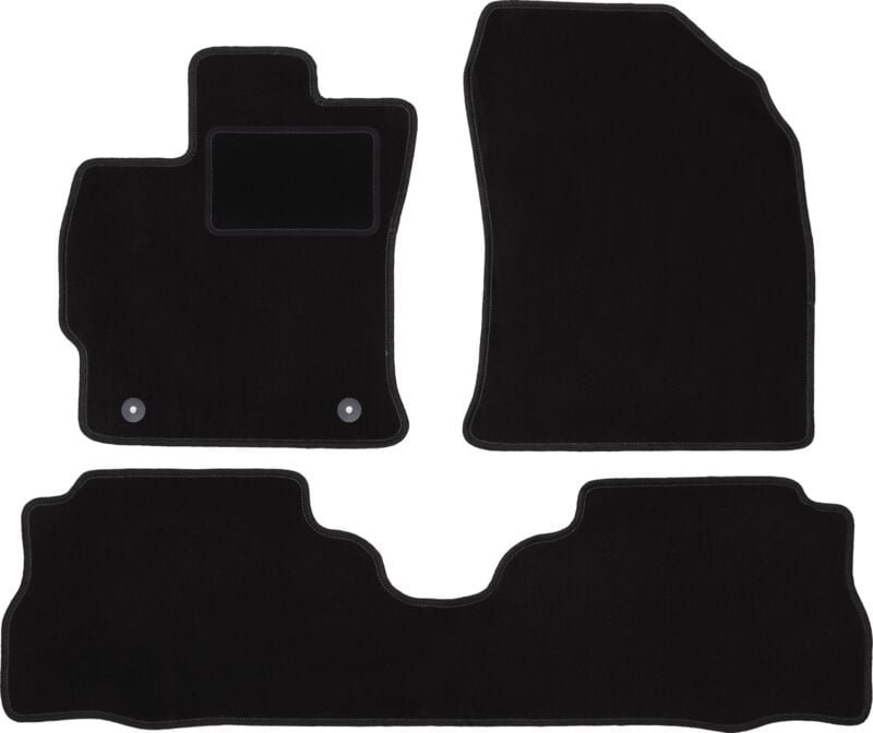 Schwarze Veloursmatten für: Toyota Prius III Plus Fließheck (2011-2015)
