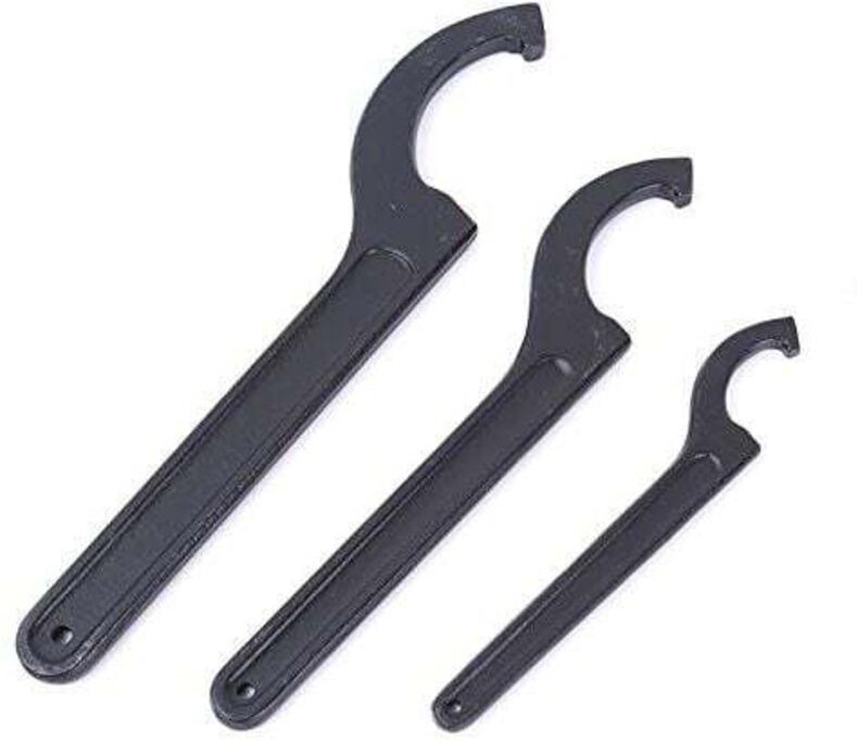 1x Verstellbarer Hakenschlüssel 85-105 mm, Hakenschlüssel, Universalschlüssel, zum Befestigen oder Entfernen von Rundmut...