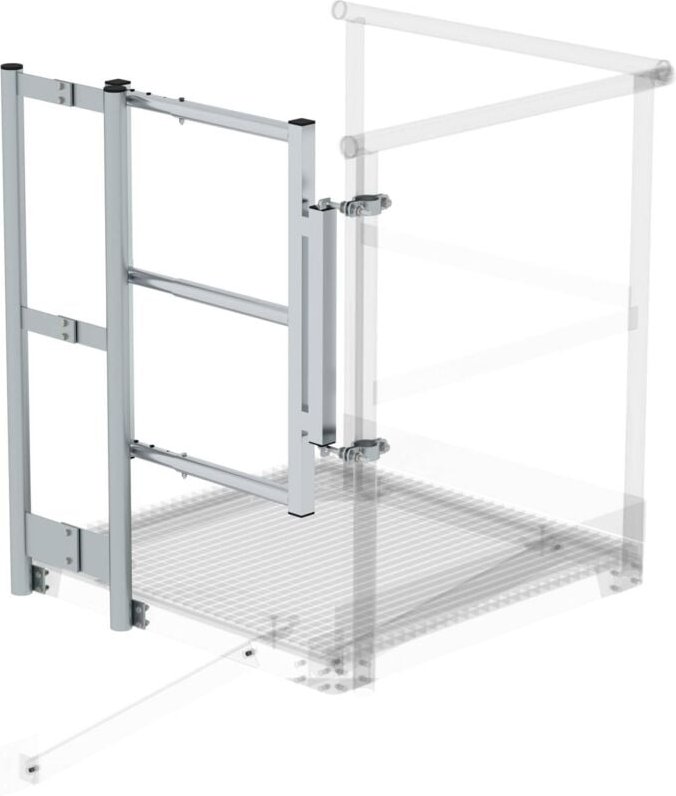 Geländer mit Sicherungstüre - 060958 - Günzburger Steigtechnik