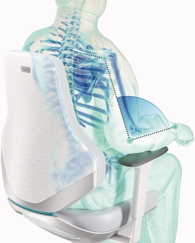 Armlehne passend für Texon 9000 454 810, 9000 454 811 Multifunktional silbergrau