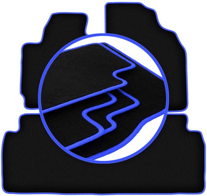 CARLUX-BLUE Autofußmatten für: Mazda MPV II LW Minivan (1999-2006)