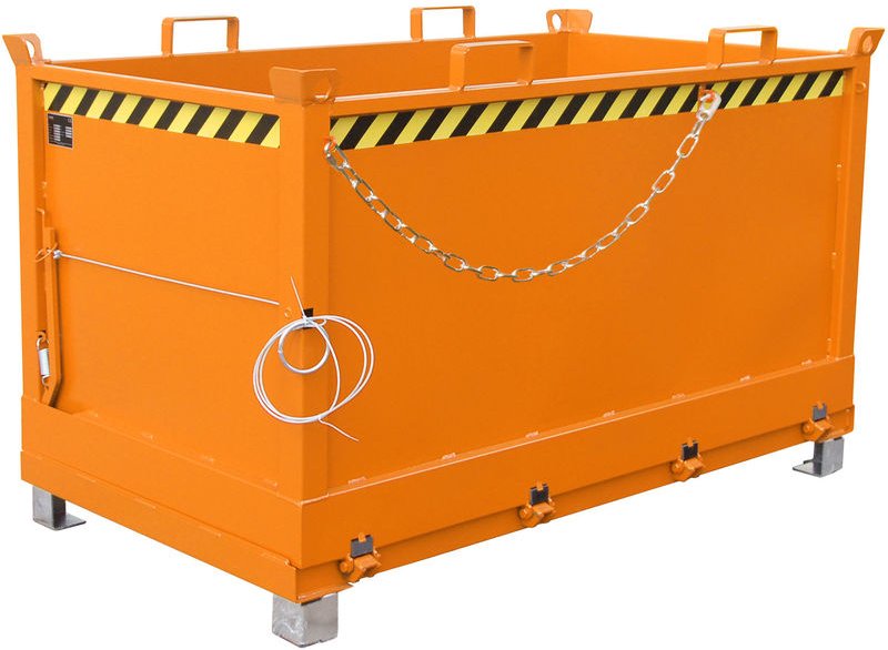 Bauer Klappbodenbehälter FB 1500, lackiert, Gelborange