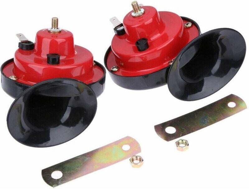 Thumbnail - Ahlsen - Paar Auto-Schneckenhorn, 300 dB lautes Horn, 12 v lautes elektrisches Luft-Schneckenhorn, wasserdichte zweifarb...