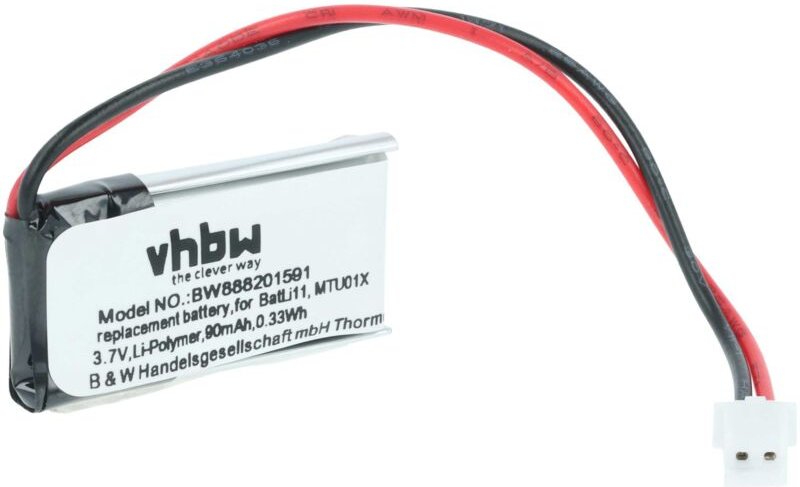 Vhbw - Akku kompatibel mit Logisty S660-22e Alarmanlage, Alarmsystem (90mAh, 3,7V, Li-Polymer)