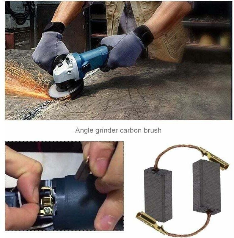 20 Stück Kohlebürsten für Winkelschleifer, kompatibel mit Bosch, Ersatzteil, Reparatur, Elektrowerkzeug, Ersatzteil, 15 ...