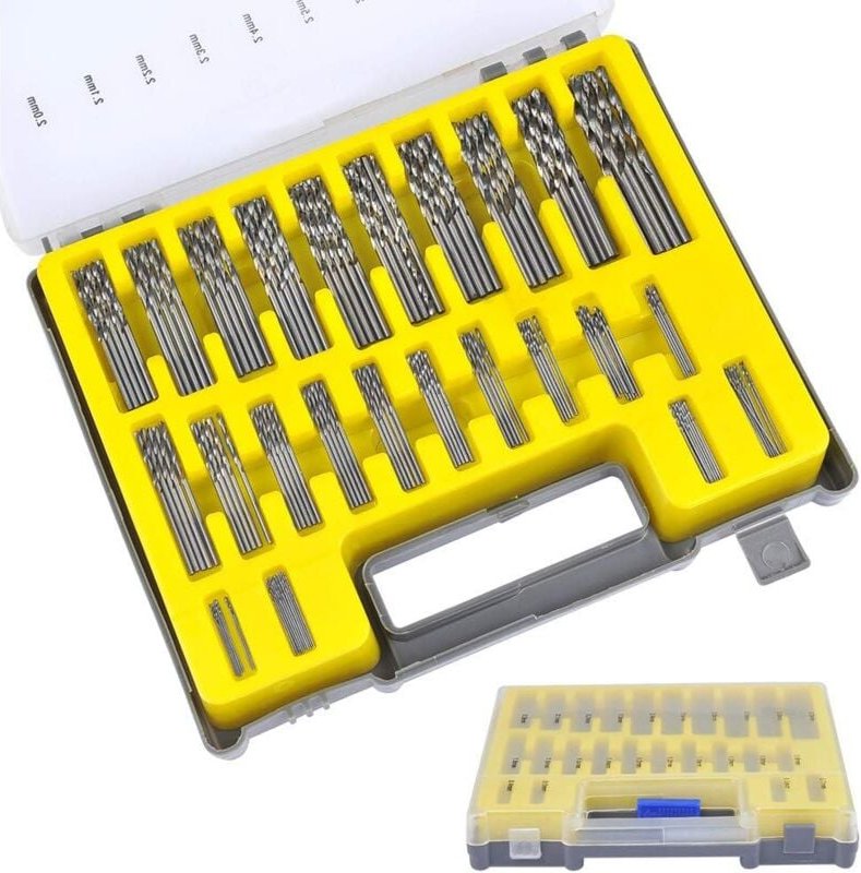Thumbnail - Einemgeld - 150-teiliges Mini-Spiralbohrer-Set, HSS-Schaftbohrer-Set, Mikro-Spiralbohrer-Werkzeug für Heimwerker-Holzbea...