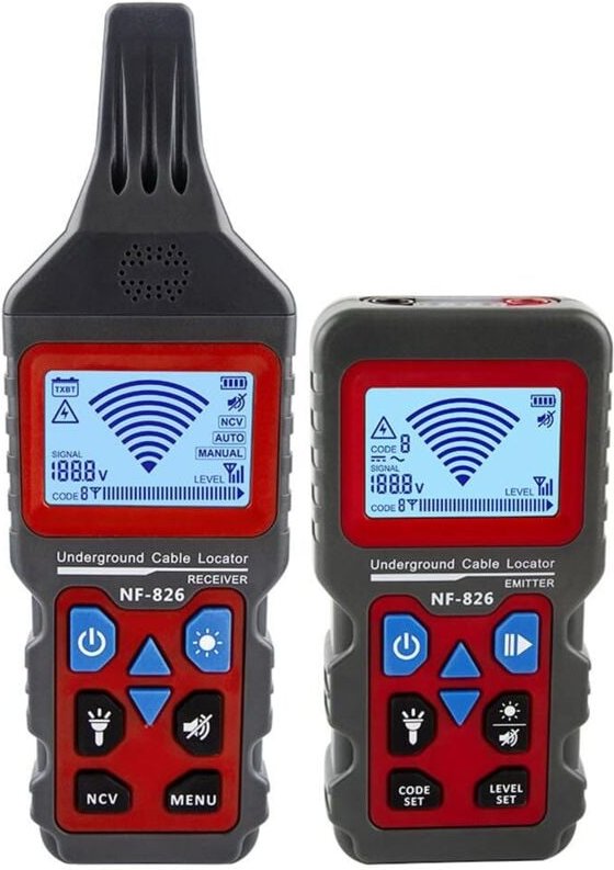 Erdkabeltester, Leitungssucher, Stromkreisverfolger, Metallrohrdetektor, Leistungsschalterfinder, erkennt Wände, unterir...