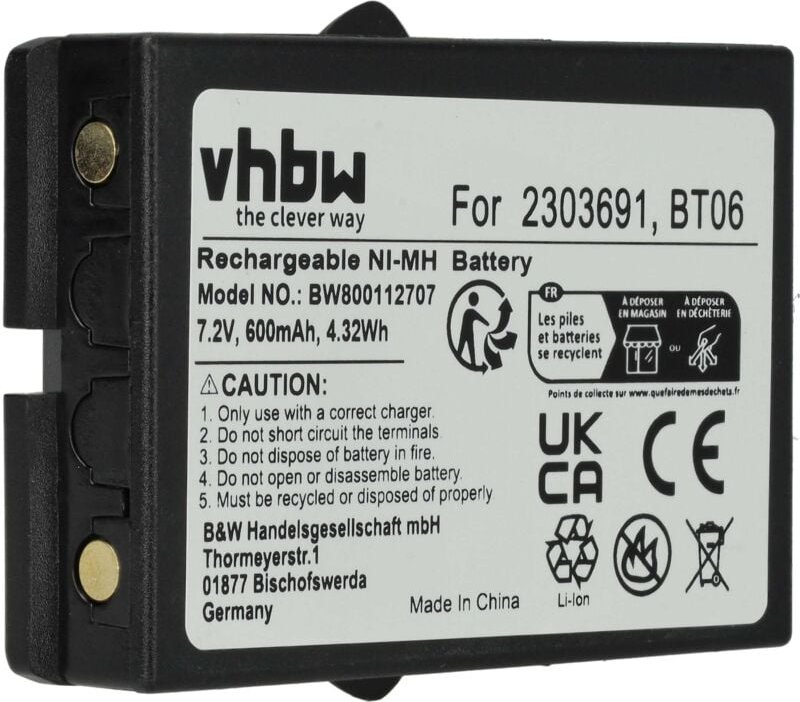 Vhbw - Akku kompatibel mit Ikusi TM60, TM61, TM61Transmitters, TM62 Industrie-Funkfernsteuerung Fernbedienung (700mAh, 7...