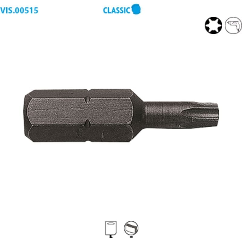 Kurzschaft-Schraubendreher-Einsatz 1/4'' - TORX® Classic T40 Long. 25 Stück in der Box von 2