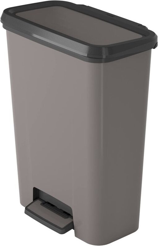 Mülleimer Sirmione, Abfalleimer, Behälter zur getrennten Abfallsammlung, Müllschrank, 48x29 h63 cm, Dunkelgrau - Dmora