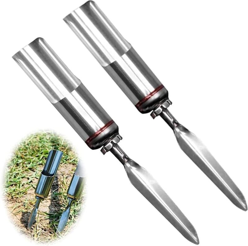 Ahlsen - Stück Edelstahl-Angel-Bodenständer, Angelrutenhalter-Halterung, Angelruten-Bodenständer, für Angelrute, für Out...