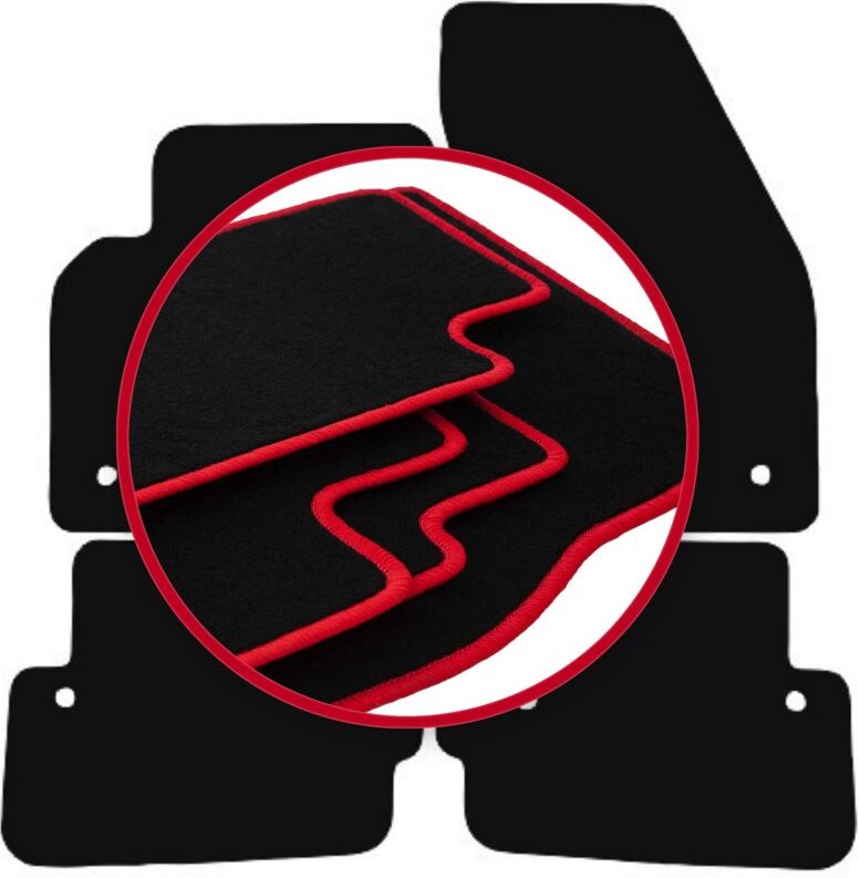 CARLUX-RED Auto-Fußmatten für: Volvo C70 II Coupé (2005-2013)