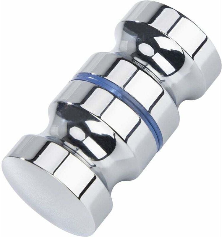 KZQ - Duschtürknopf, runder Türgriff aus Aluminiumlegierung für Badezimmer-Glastür-Schiebetür