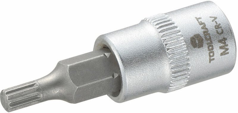 Toolcraft - M4 816073 Innen-Vielzahn (xzn) Steckschlüssel-Bit-Einsatz 4 mm 1/4' (6.3 mm)