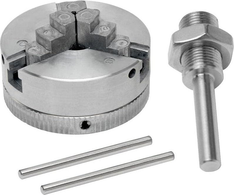 Crediri Mini-Drehmaschine - Mini-Drehmaschine aus Zinklegierung, Dreibackenfutter M12 x 1, Handbohrfutter, Meißel, Pleue...