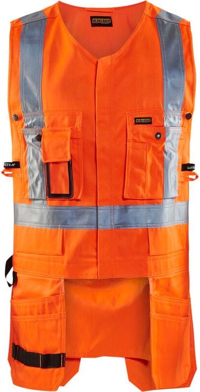 Arbeitsweste mit Werkzeughalter, Hochsichtbarkeit 3027 – Neonorange XXXL