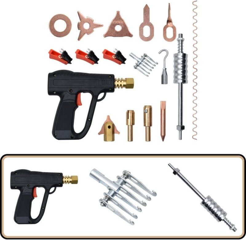67-tlg. Ausbeulspotter-Set - Autoreparatur - Dellenentfernung - Ausbeuler Set - Blechschaden Reparatur - Fahrzeugpflege