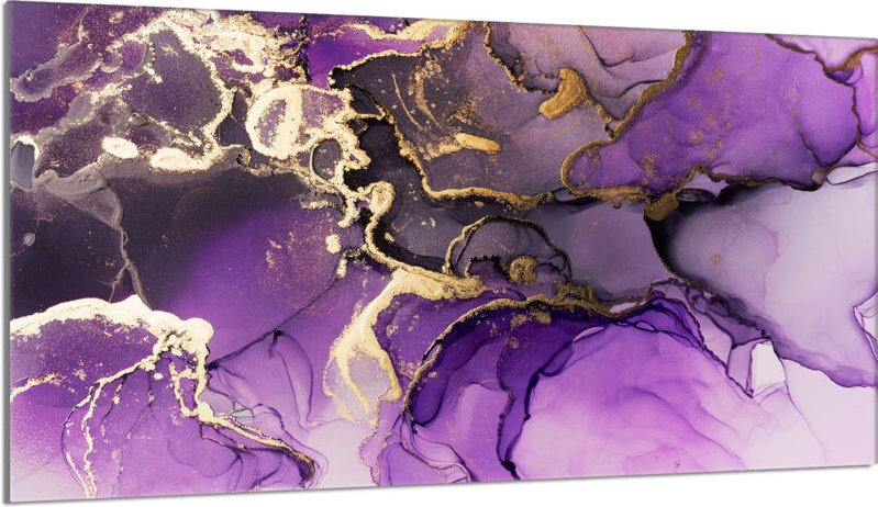 Glas-Kochfeldschutz 90x52 Lila