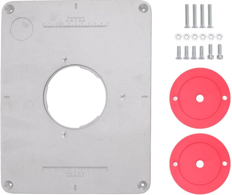 Thumbnail - 4-17/32 Zoll Aluminium-Frästisch-Einsatzplatte für 625 624 für Bosch 1611 1615 für feinrt 1800 für die Holzbearbeitung -...