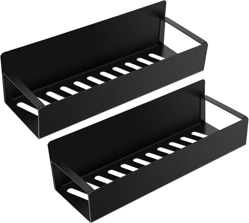 Csparkv - Magnetisches Gewürzregal, 2 Stück Edelstahl-Kühlschrankregal, ohne Bohren, wandmontiertes Gewürzregal für die ...