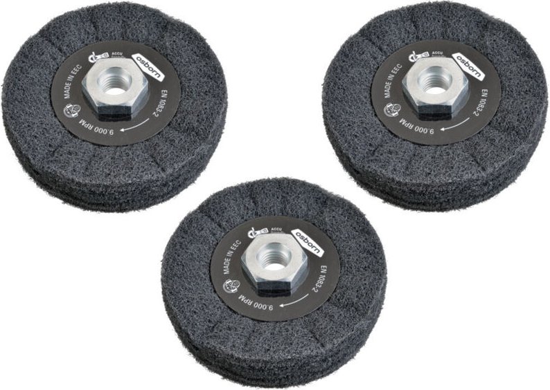 Osborn Satinierset 3-teilig EVOLUTION für regulierbare Winkelschleifer und Akkugeräte