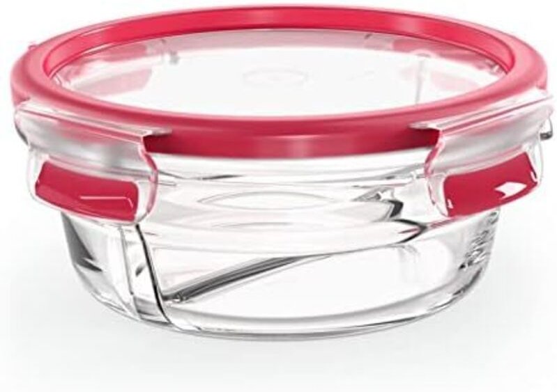 Clip&Close Glass Vorratsdose 550 ml Glas Rot - Emsa