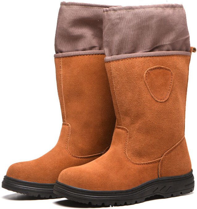 Tonchean - Rutschfeste Sicherheitsschuhe mit hohem Schaft - Kamel - Größe 38