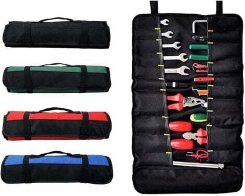 Thumbnail - Werkzeugtasche 22 Taschen - Klappbare & Tragbare Werkzeugrolle zur Organisation - Aufbewahrungsbeutel für Werkzeuge (Ohn...