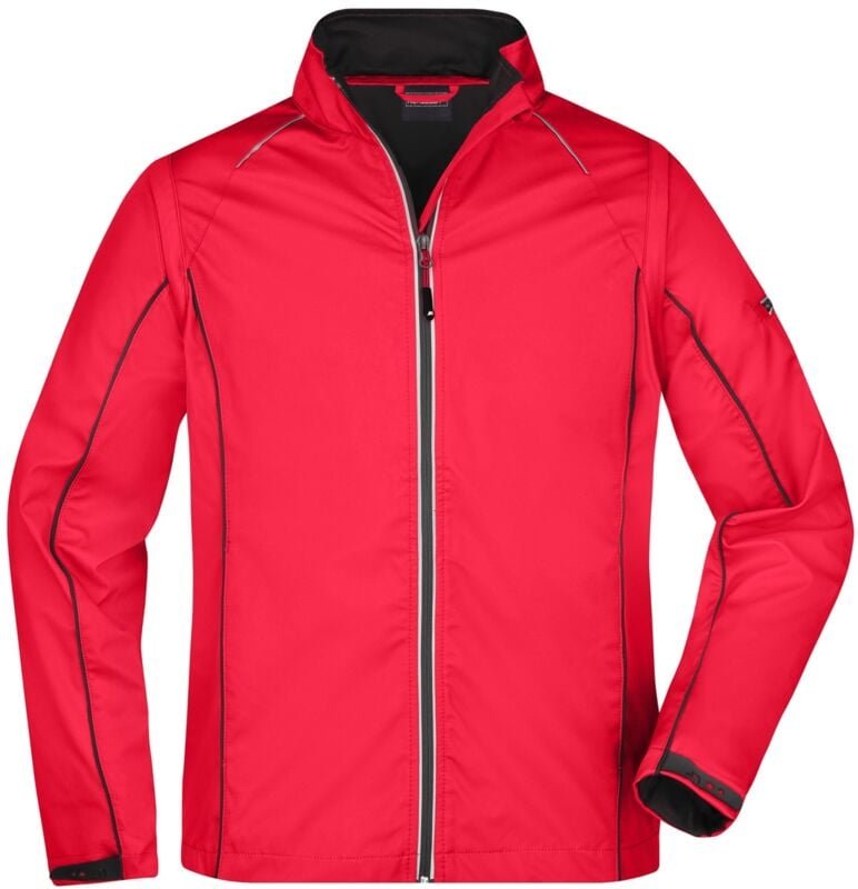 James&nicholson - Herren Zip-Off Softshell Jacke JN1122 Gr. 3XL red/black