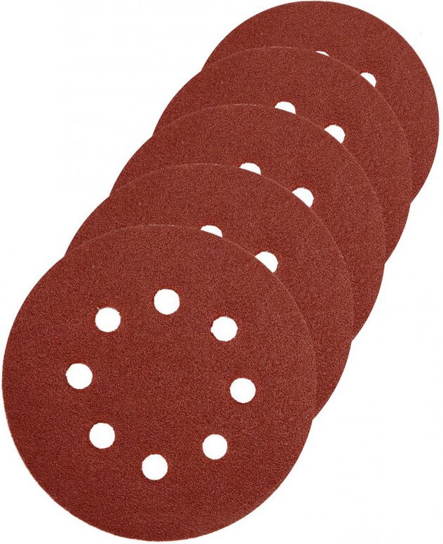 5 Stück Schleifscheibe Klett Gelocht 125mm P180