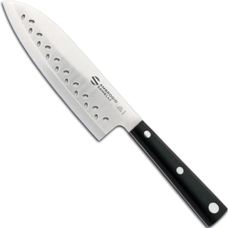 Thumbnail - Santoku Kochmesser mit Kugelschliff, Länge 160 mm HASAKI