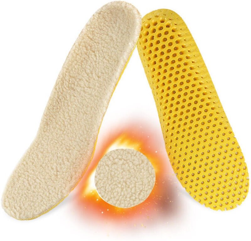(41-46) Winter Warme Einlegesohlen - Warme Einlegesohlen für Schuhe, Beheizte Thermo-Einlegesohlen aus Wolle für Herren ...