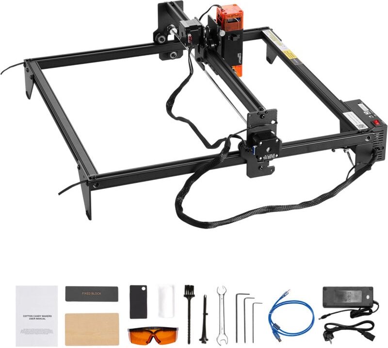 Lasergravierer mit 10 w Leistung, Graviermaschine für präzise Arbeiten, 38x40 cm Arbeitsfläche, 10000 mm/min Geschwindig...