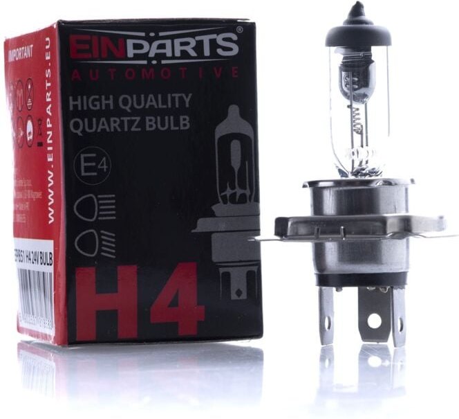 EinParts Halogenlampe H4 12/24V 3000K Gelb 70/75W P43t, 1 Stück