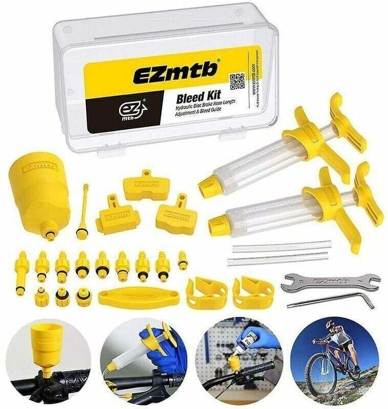 YMYNY Fahrradbremsen-Entlüftungsset, Mineralöl-Entlüftungsset für hydraulische Fahrradbremsen, Fahrradbremsen-Reparaturw...