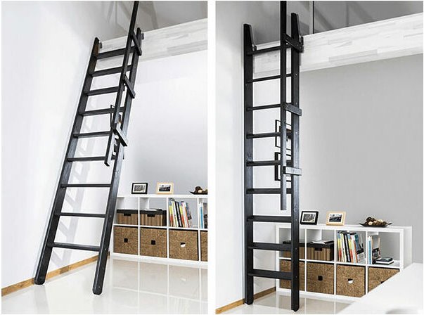 Matisère - Klappbare Raumspartreppe : Breite 55cm - Schwarz (ral 9017) - msp/cc