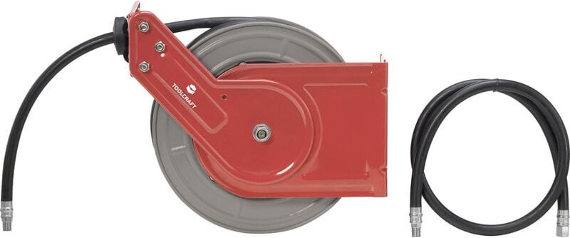 Druckluft-Schlauchaufroller 10 m 20 bar Wandbefestigung, Deckenbefestigung - Toolcraft